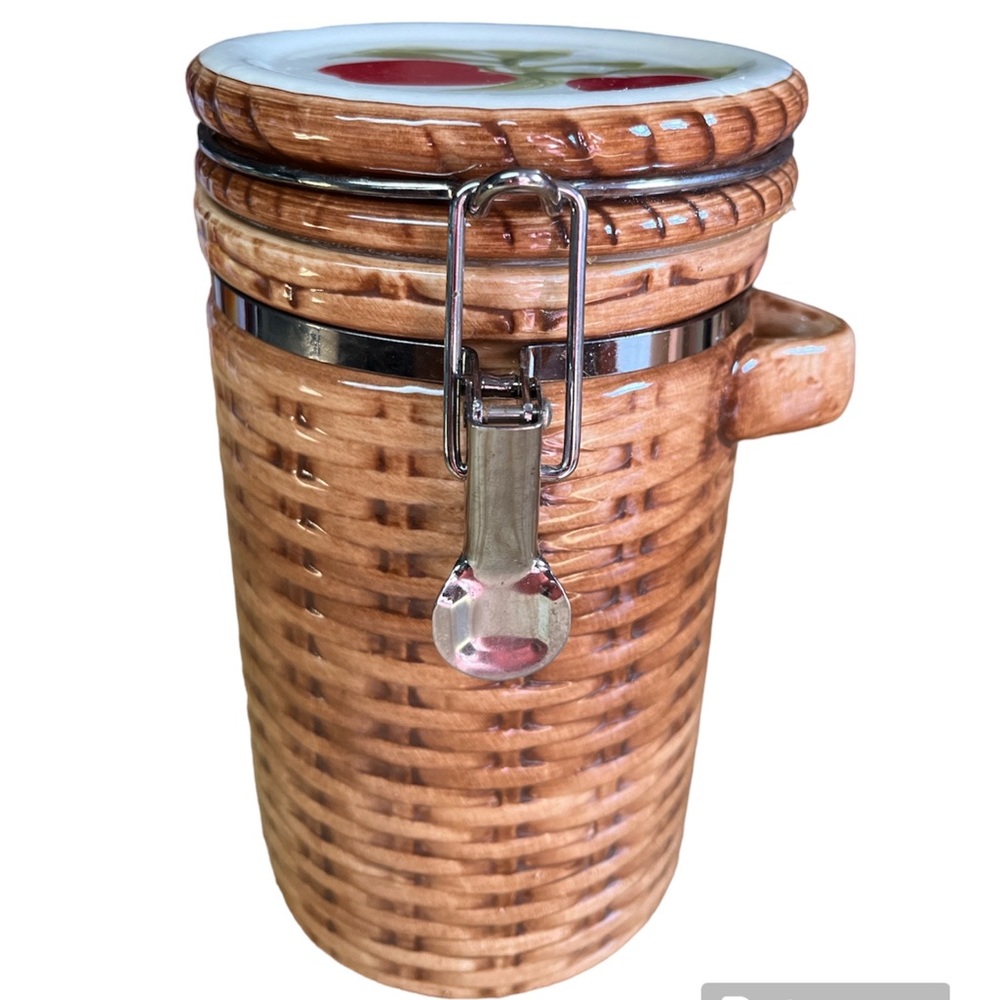 Vintage Alco Industries Apple Weave
Ceramic Canister